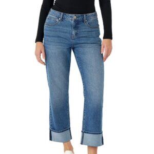 Edited by Hunter Mc Grady Size 12 Women's Blue Cuffed Wide Leg Jean